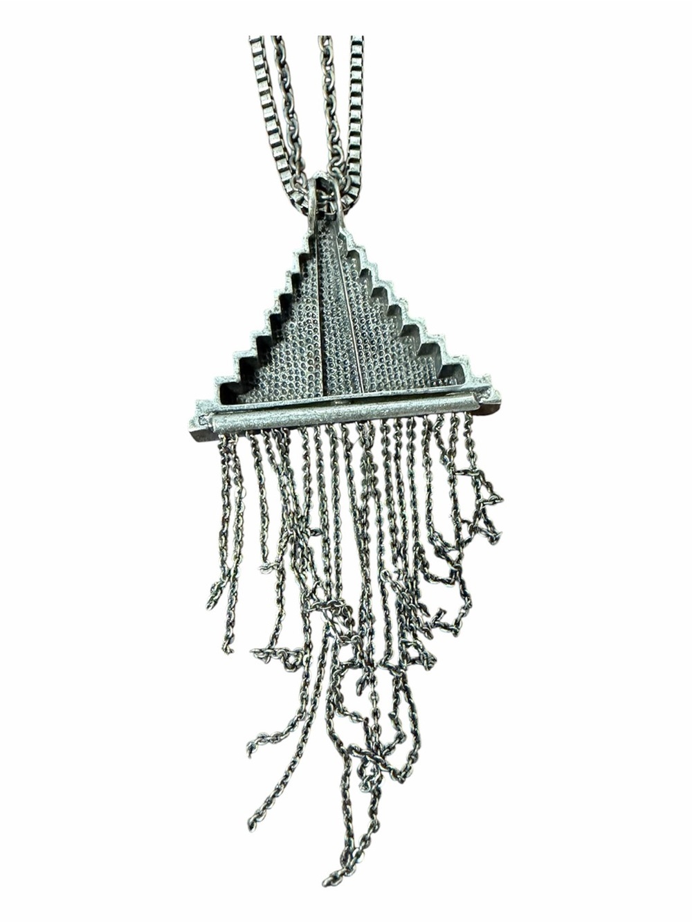 Aztec Cascade Pyramid Silver/Copper
Double Chain Necklace - Picture 3 of 4